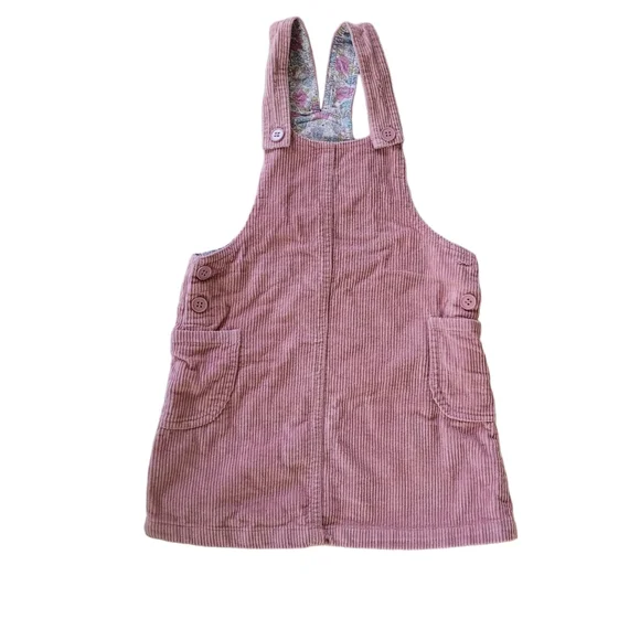 MudKingdom Dresses Mudkingdom Pink Corduroy Overall Dress